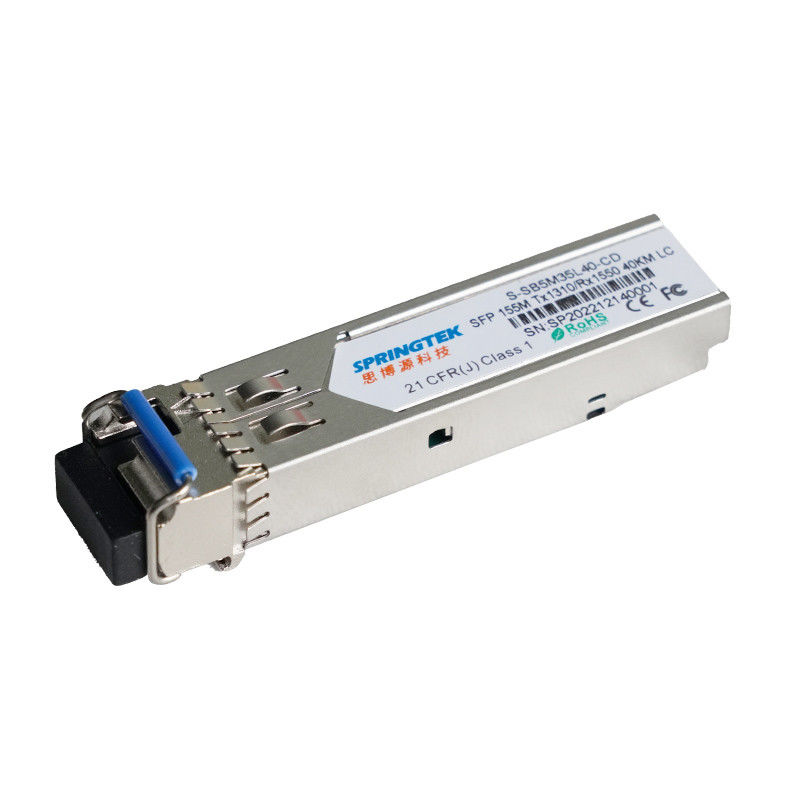 ईथरनेट SFP BIDI 40km 1310/1550nm 155M SM LC DFB DOM ऑप्टिकल ट्रांसीवर मॉड्यूल