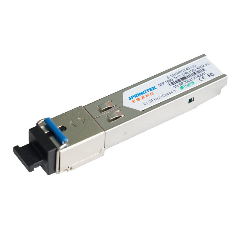 155M संगत जुनिपर/Arista SFP BIDI 40KM ऑप्टिकल मॉड्यूल TX1310nm/RX1550nm SC DDM ट्रांसीवर