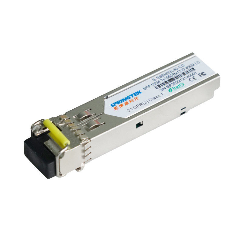 SFP ऑप्टिकल मॉड्यूल ईथरनेट SFP BIDI 40km TX1550nm/RX1310 155M SM LC DFB DOM