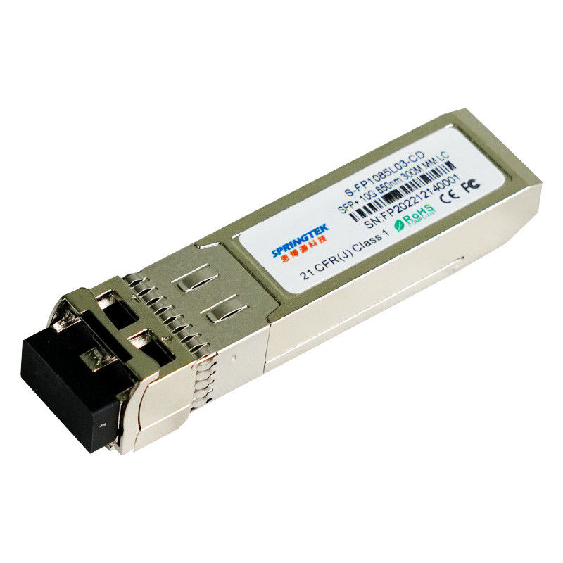 10G SFP+SR ऑप्टिकल ट्रान्सीवर, LC कनेक्टर, MMF पर 300m तक के लिए 850nm