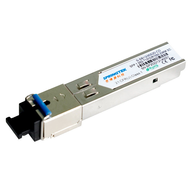 OEM SC BIDI 1.25G संगत ट्रांसीवर T1310/R1550nm 20km SFP ऑप्टिकल ट्रांसीवर मॉड्यूल