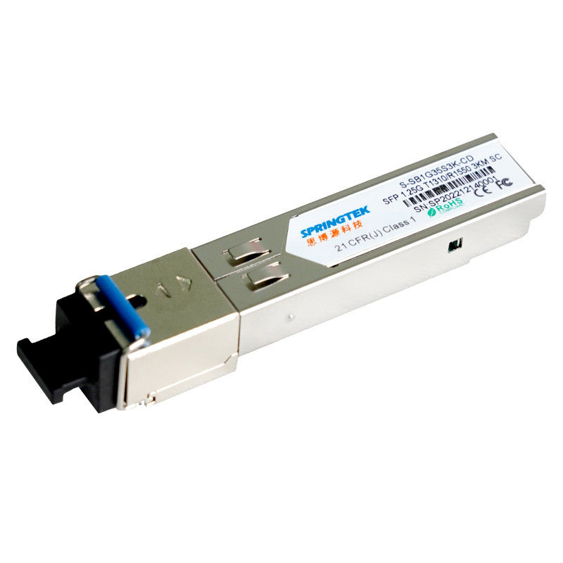 DDM 3km ऑप्टिकल ट्रांसीवर मॉड्यूल के साथ OEM 1.25G SC SFP संगत ट्रांसीवर BIDI T1310 / R1550nm