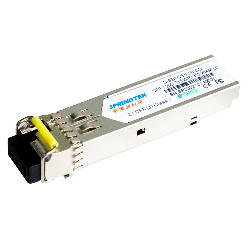 हॉट सेलिंग SFP सिम्प्लेक्स 1.25G 20km WDM BIDI SFP मॉड्यूल सिंगल फाइबर 1550/1310nm SMF फैक्टरी मूल्य SFP LC मॉड्यूल