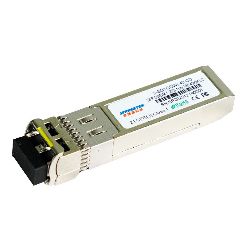 सिस्को संगत DWDM C17 ~ C61 40km SFP ऑप्टिकल मॉड्यूल 1.25Gbps SMF LC DDM के साथ