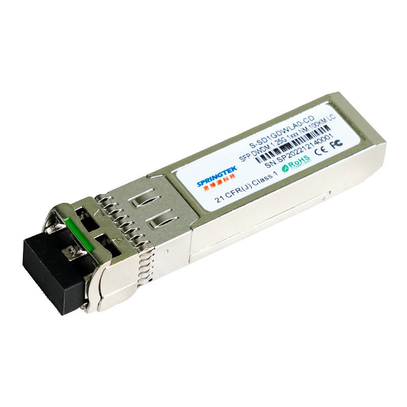 1.25Gbps संगत ब्रोकेड/सिस्को/जुनिपर DWDM C17~C61 100km SFP ऑप्टिकल ट्रांसीवर मॉड्यूल