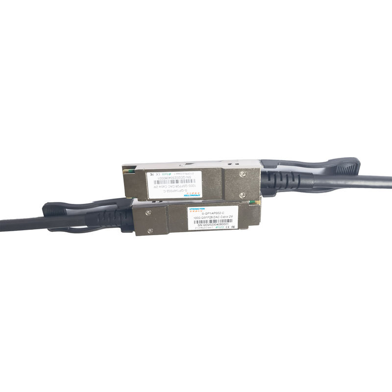 100G डायरेक्ट अटैच कॉपर केबल QSFP28 से QSFP28 DAC केबल 2M संगत Arista Avaya Nokia