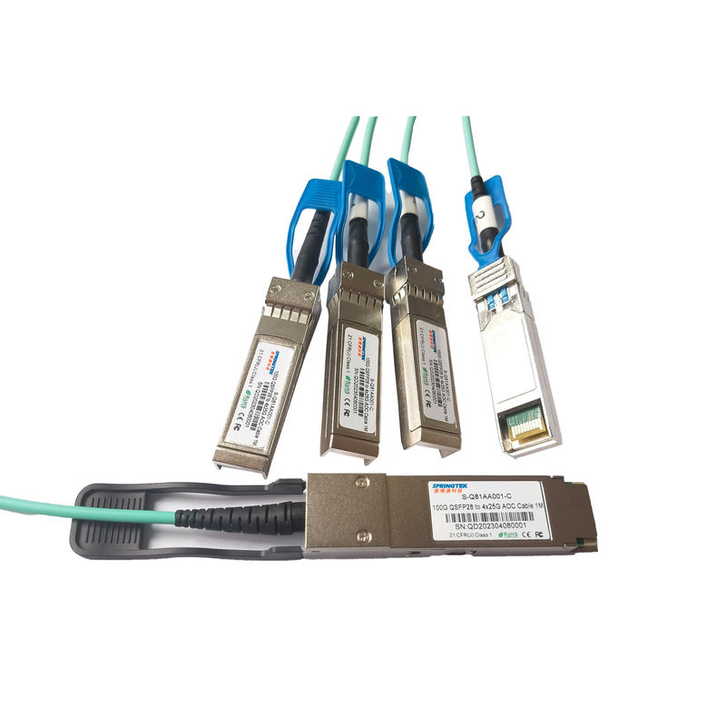 1m (3ft) S-Q81AA001-C 1M संगत 100G QSFP28 से 4x25G SFP28 ब्रेकआउट एक्टिव ऑप्टिकल केबल