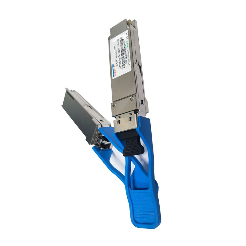 डुप्लेक्स एलसी एसएमएफ 100gbase सिस्को QSFP28 LR4 संगत ट्रांसीवर 1310nm 10km डोम लैन WDM